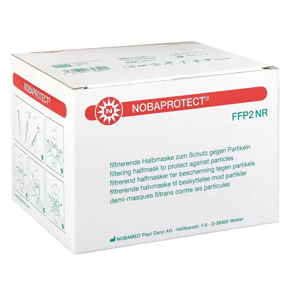 NOBAPROTECT FFP2 Atemschutzmaske - 94 % Filtereffizienz, CE-Zertifiziert, Komfortabel