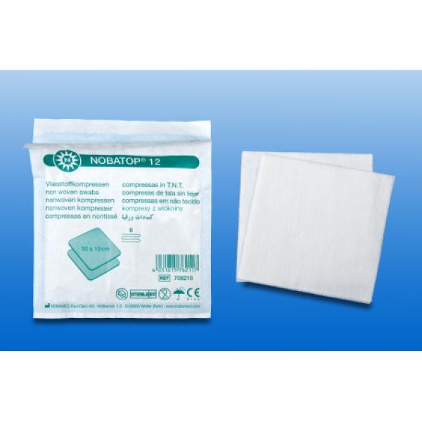 NOBATOP 12 Kompressen 6-fach steril - 50 X 2 Stück zur allgemeinen Wundversorgung (SSB-fähig)