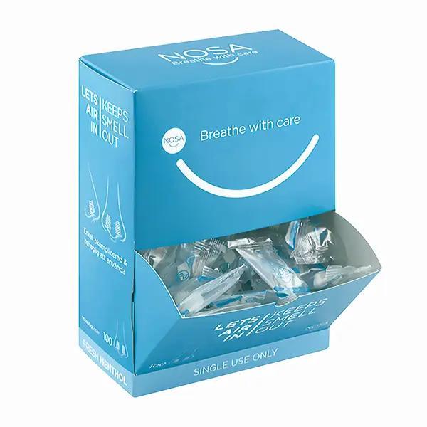 Preview: NOSA - Nasenstöpsel für Geruchsschutz, diskretes Design, mit Mentholduft, hypoallergen