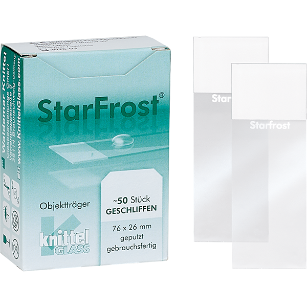 Objektträger Star Frost - mit Mattrand, weiß