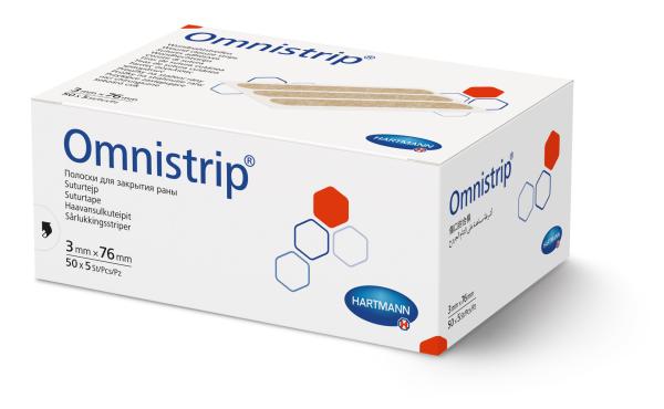 Omnistrip steril, Hartmann - Hypoallergene Wundnahtstreifen aus hautfarbenem Vliesstoff (SSB-fähig)