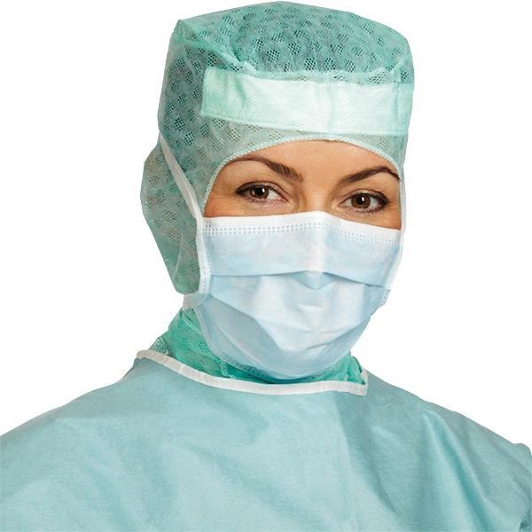 OP-Gesichtsmaske Blau - Mit Antifog, Visier und integriertem Blendschutz