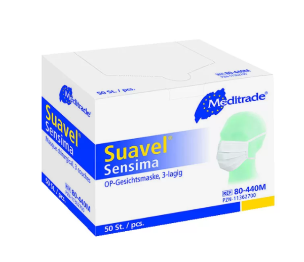 OP-Gesichtsmasken Sensima - Für Allergiker geeignet, Zum Binden, Einmalgebrauch