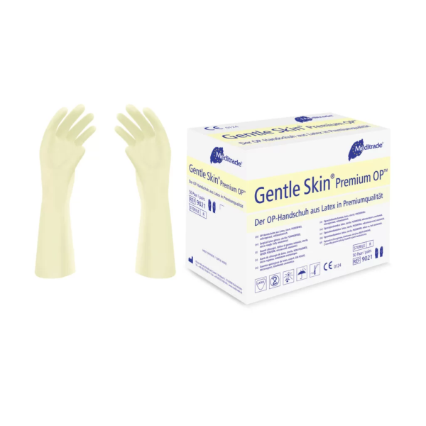 OP-Handschuhe Gentle Skin Premium OP, steril - 50 Paar, puderfrei, Latex  - Größe 6