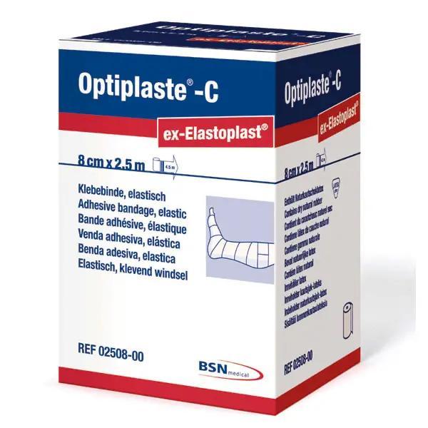 Optiplaste-C - Elastische Klebebinde mit Zinkoxid-Kautschuk-Klebemasse (SSB-fähig)