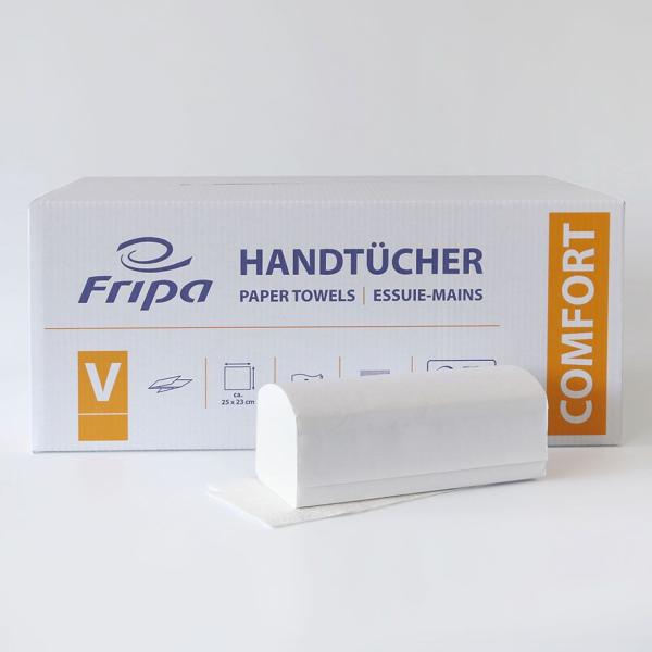 Papierhandtücher Comfort - Saugstark, V-Falzung, ca. 25 x 23 cm