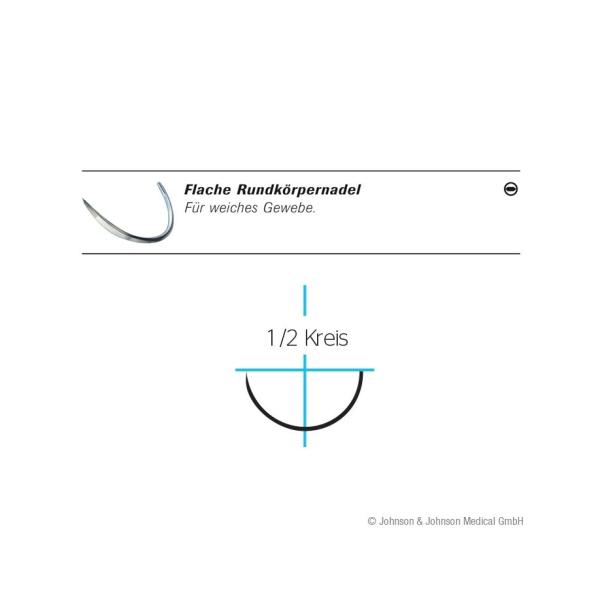 Preview: PDS II Plus SH  70 cm  3Dtzd - Violettes monofiles, resorbierbares Nahtmaterial (SSB-fähig)