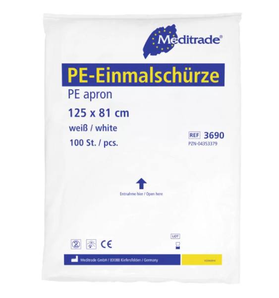 PE-Einmalschürzen - Mit Verschlussbändern an der Taille, Strapazierfähig, Unsteril