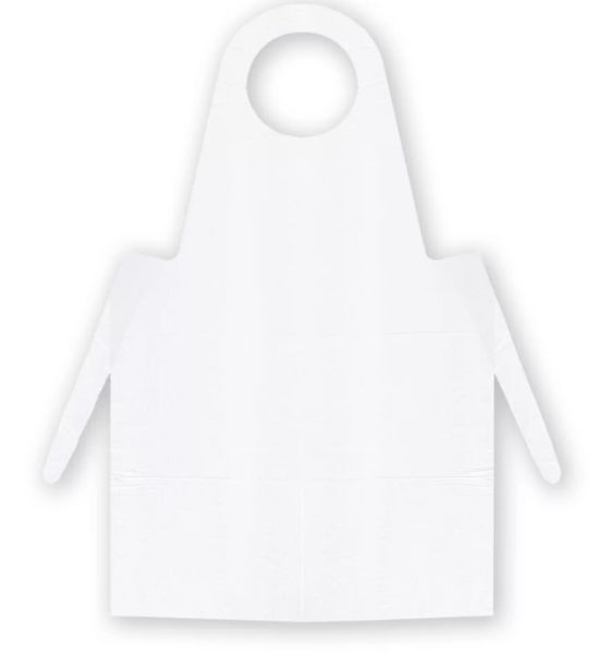 Preview: PE-Einmalschürzen - Mit Verschlussbändern an der Taille, Strapazierfähig, Unsteril