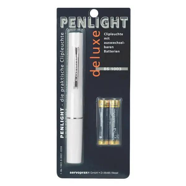 Penlight DeLuxe Taschenlampenstift - Clipleuchte mit auswechselbaren Batterien