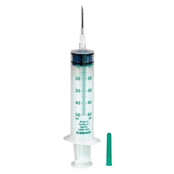 Perfusor Spritze 50 ml, mit Aspirationskanüle - 3-teilige Spritze für Infusionspumpen