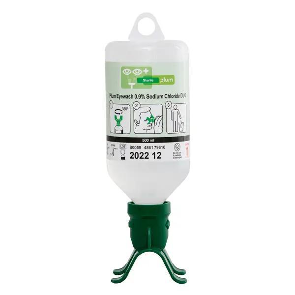 Plum Augenspülflaschen mit Duo-Aufsatz - Flasche mit steriler 0,9 % Natriumchloridlösung