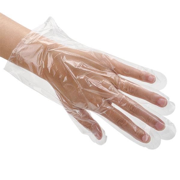 Poly-Handschuhe - Einweghandschuhe aus Polyethylen, transparent und puderfrei, 100 Stück