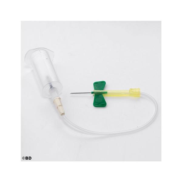 Pre-Attached BD Vacutainer Safety-Lok Blutentnahmeset - 21 G ¾", 30 cm Schlauchlänge, grün