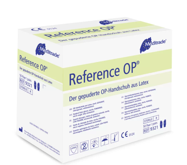 Preview: Reference OP-Handschuhe - Latex, steril, gepudert, Paarweise verpackt 
