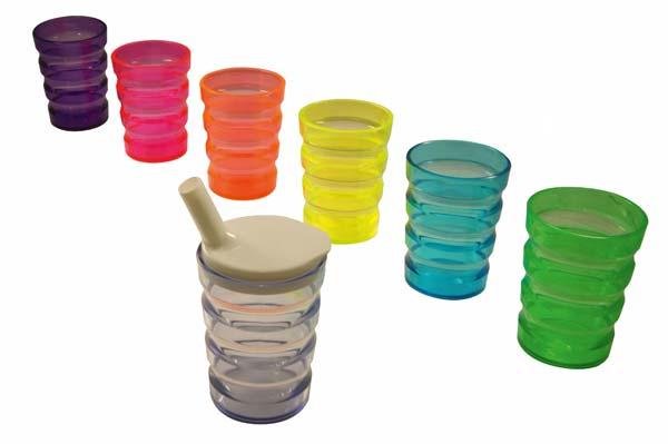 Rillenbecher - Auslaufsicher, Mit Tee-Aufsatz, Volumen ca. 200 ml