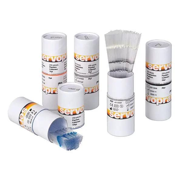 Ringmarkenpipetten Standardgrössen - 250 Stück - 1-2-3-4-5 µl