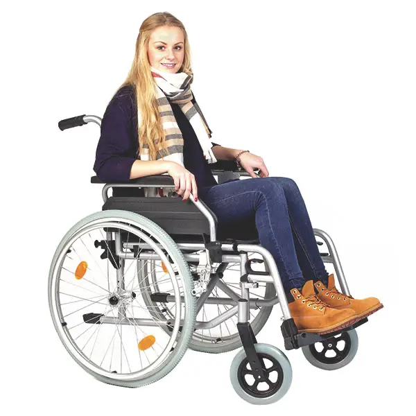 Preview: Rollstuhl Alu-Light - Mit höhenverstellbarem Sitz von 47 – 51 cm