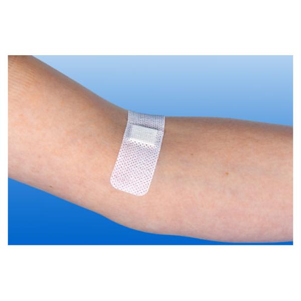 Preview: Rudablock Dialysepflaster, steril - weiß, 2,5 x 8,5 cm (SSB-fähig)