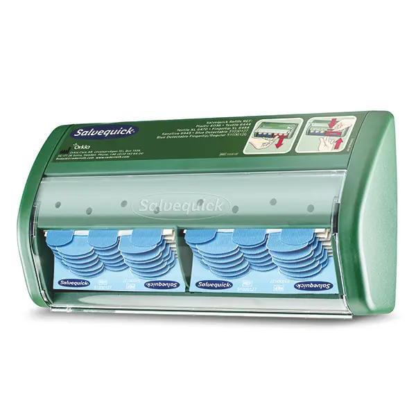 Preview: Salvequick Pflasterspender Blue Detectable - sicher, auch für Lebensmittelbranche geeignet