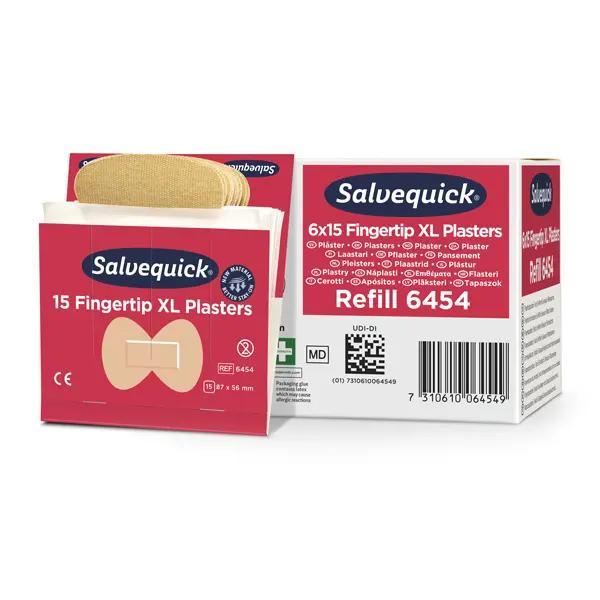 Salvequick Pflasterstrips Refill - Fingerkuppenpflaster, sicher und hautfreundlich 