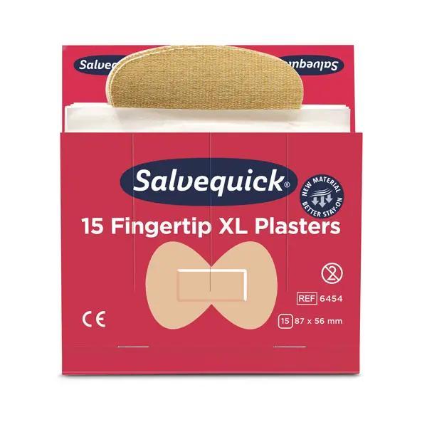 Preview: Salvequick Pflasterstrips Refill - Fingerkuppenpflaster, sicher und hautfreundlich 