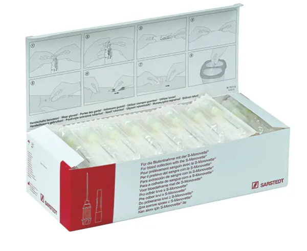 Preview: Sarstedt Kanülen für S-Monovette - Für die Blutentnahme, steril in gelb oder grün