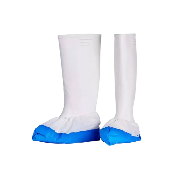 Schuhüberzieher Med-Comfort PP-Vließ mit PE Beschichtung - Farbe: weiß / blau
