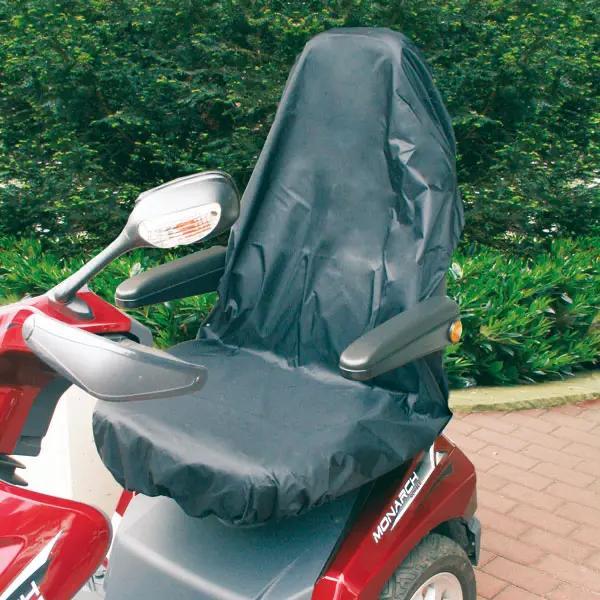 Scooter-Sitzschutz aus schwarzen Nylonmaterial