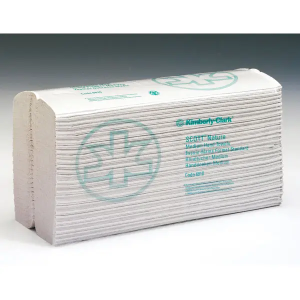 Preview: Scott Natura Handtücher - 2-lagig, medium, weiß, 100 % Recycling-Material