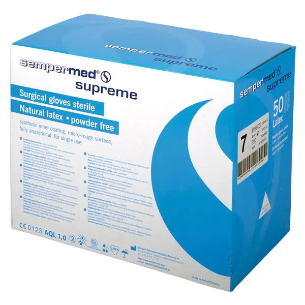 Preview: Sempermed Supreme OP-Handschuhe - Steril, puderfrei, mit synthetischer Innenbeschichtung