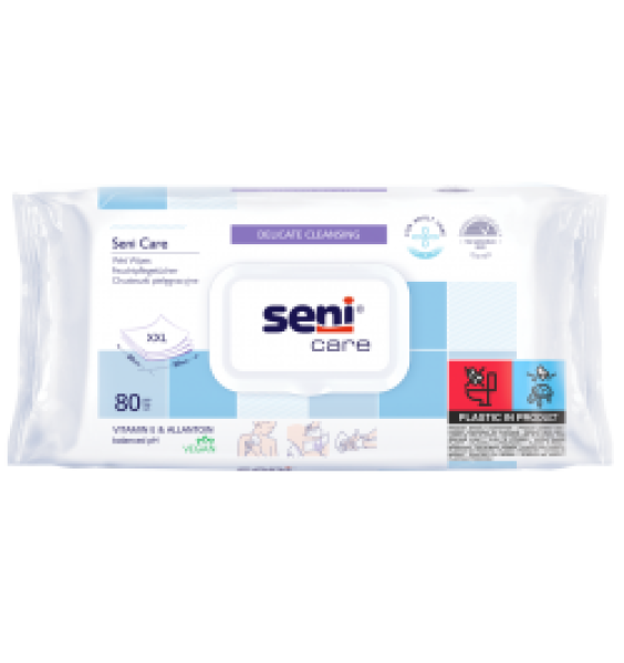 Seni Care Feuchtpflegetücher - 20 x 30 cm, zur sanften Reinigung der Haut