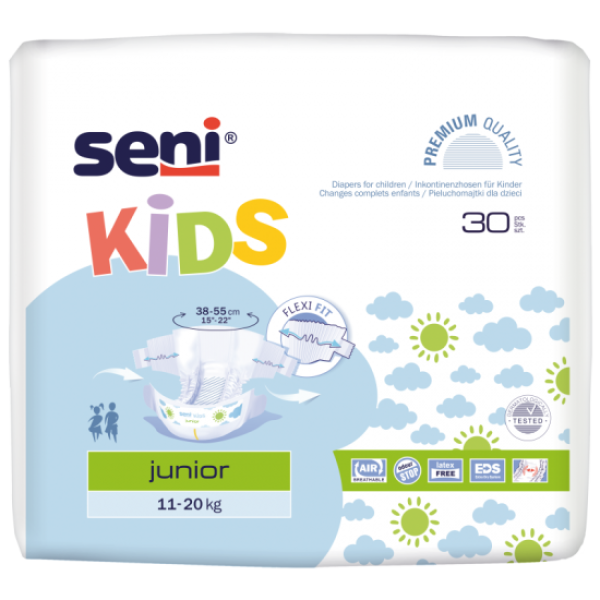 Preview: Seni Kids Junior 11-20 kg - Inkontinenzslips, atmungsaktiv, weich, Perfekter Sitz