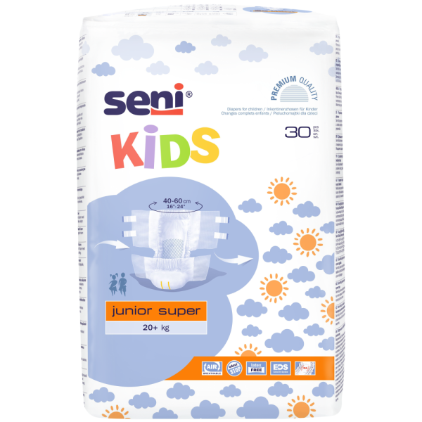 Seni Kids Junior Super  ab 20+ kg - Inkontinenzslips für Kinder, 30 Windeln