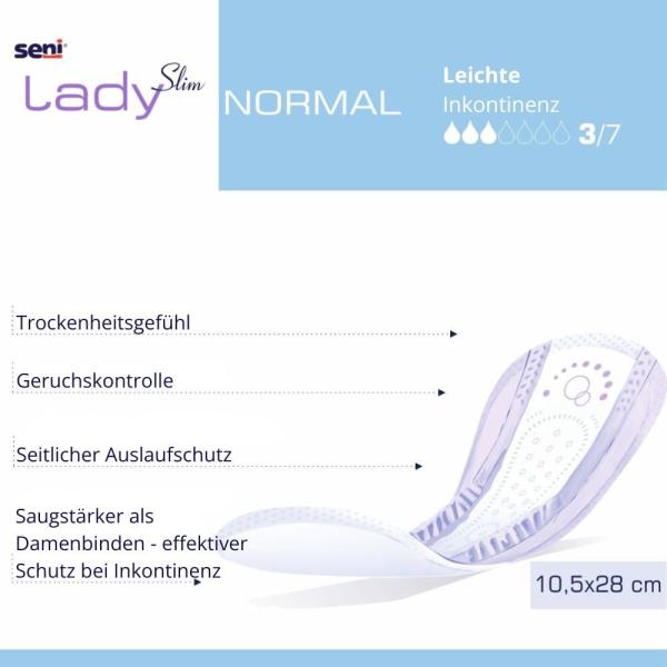 Preview: Seni Lady Slim Normal, 20 Stück - Inkontinenzeinlagen