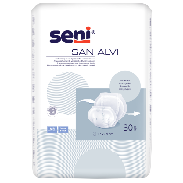 Seni San Alvi - Vorlagen bei Stuhlinkontinenz, 37 x 69 cm, 30 Stück
