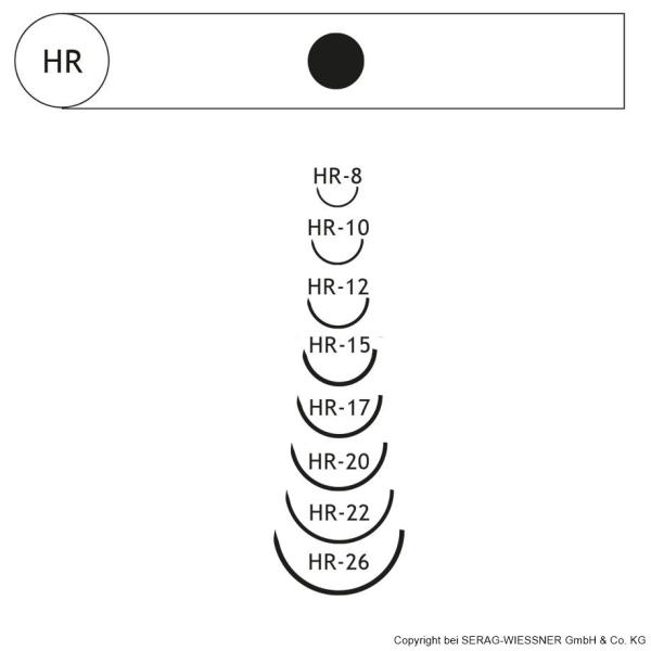 Preview: Seralon HR17  1,5=4/0  75cm  2Dtzd - Blaues monofiles, nicht resorbierbares Nahtmaterial (SSB-fähig)