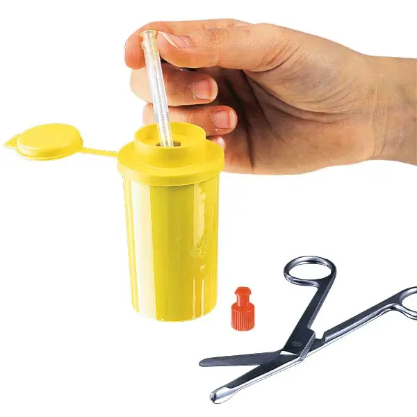 SERVOBOX Abfallsysteme Eco line 500 ml - Kleinmodell für Kanülen mit Rückschlagklappe