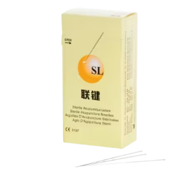 SL Akupunkturnadeln 0,22x13 mm, 100 Stück - ohne Führungsrohr, mit Silberwendelgriff