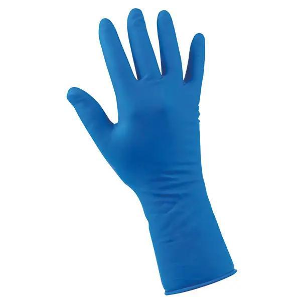 Preview: Soft-Hand Hi-Risk - Untersuchungshandschuhe für Laborzwecke in blauer Farbe aus Latex