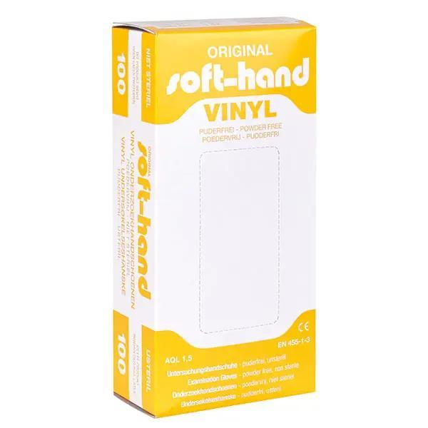 Softhand Vinyl Handschuhe - Untersuchungshandschuhe unsteril, puderfrei, antiallergisch