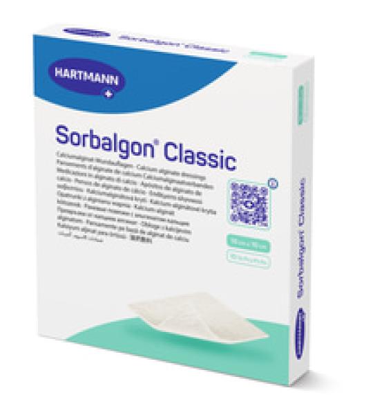 Sorbalgon Classic - Calciumalginat-Kompresse aus natürlich gewonnenen Fasern (SSB-fähig)