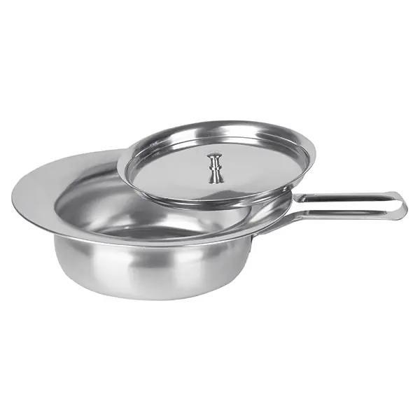 Stechbecken - Bettpfanne aus Edelstahl mit Deckel