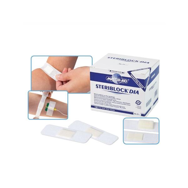 Steriblock Dia Wundauflagen, steril - weiß, 86 x 25 mm (SSB-fähig)