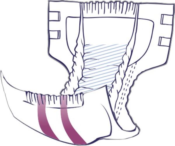 Preview: Super Seni Quatro - Inkontinenzhosen mit elastischer Vorder- und Rückenseite 
