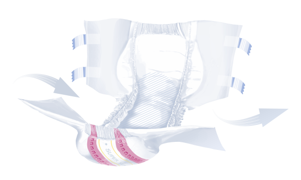 Preview: Super Seni Quatro - Inkontinenzhosen mit elastischer Vorder- und Rückenseite 