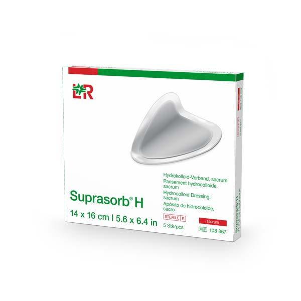 Suprasorb H Hydrokolloid Verband Sacrum - Steril, Verklebungsarm, sichere Haftung , 5 Stk. (SSB-fähig)