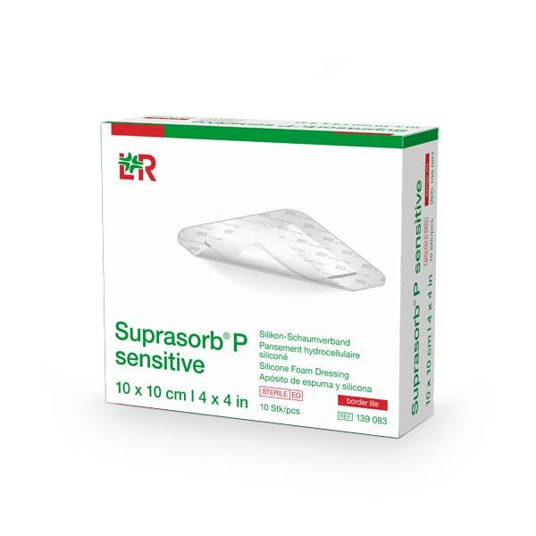 Preview: Suprasorb P sensitive border lite - Silikon-Schaumverband mit Kleberand (SSB-fähig)