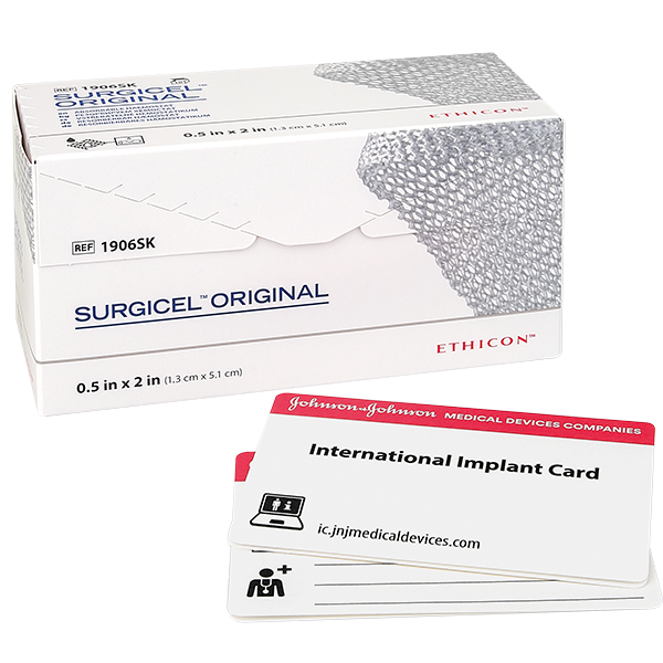Surgicel Original - Sterile Tabotamp Gazestreifen, resorbierbarer hämostatischer Verband (SSB-fähig)