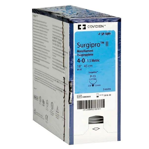Surgipro II, Covidien - Inertes, nicht resorbierbares, steriles Nahtmaterial, gefärbt (SSB-fähig)